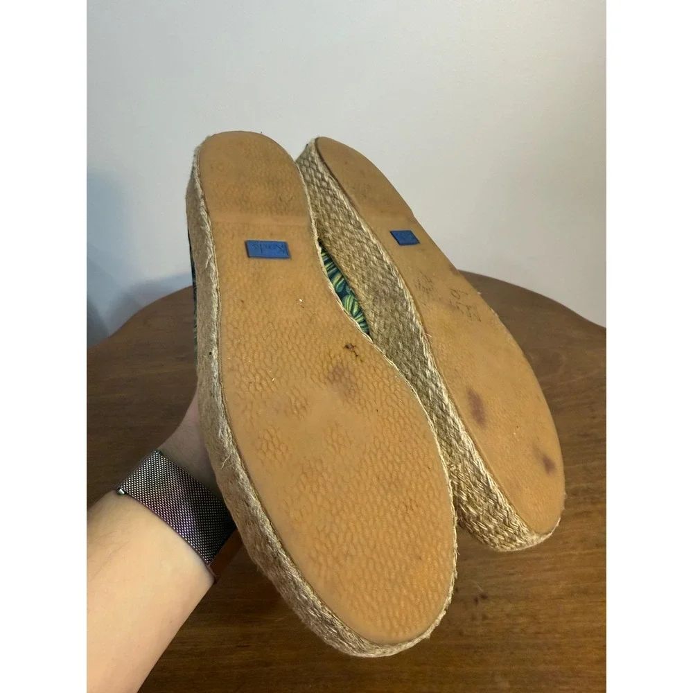 Keds Rifle Paper Co Tropical Leaf Espadrille Sneakers‎ Women's Size 7.5